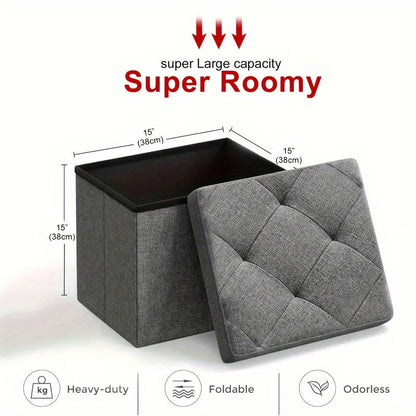 Ottoman shown in the 15in-Grey option