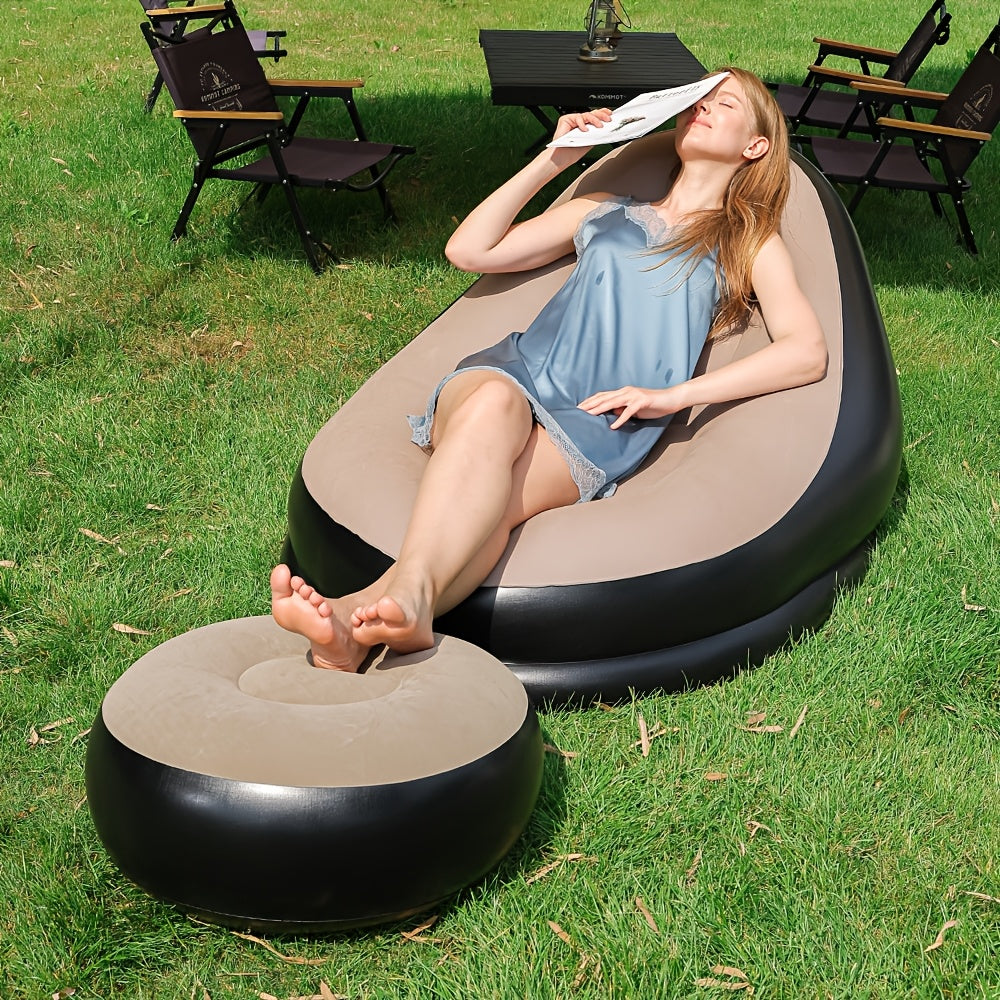Inflatable Lounge Chair shown in the Coffee Brown option