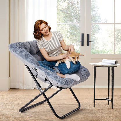 Foldable Leisure Chair with Padded Seat for Comfortable Everyday Seating in Bedroom detail image - detail view 12