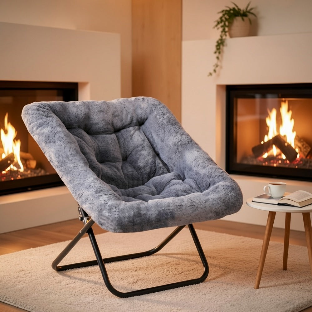 Foldable Leisure Chair with Padded Seat for Comfortable Everyday Seating in Bedroom detail image - detail view 8