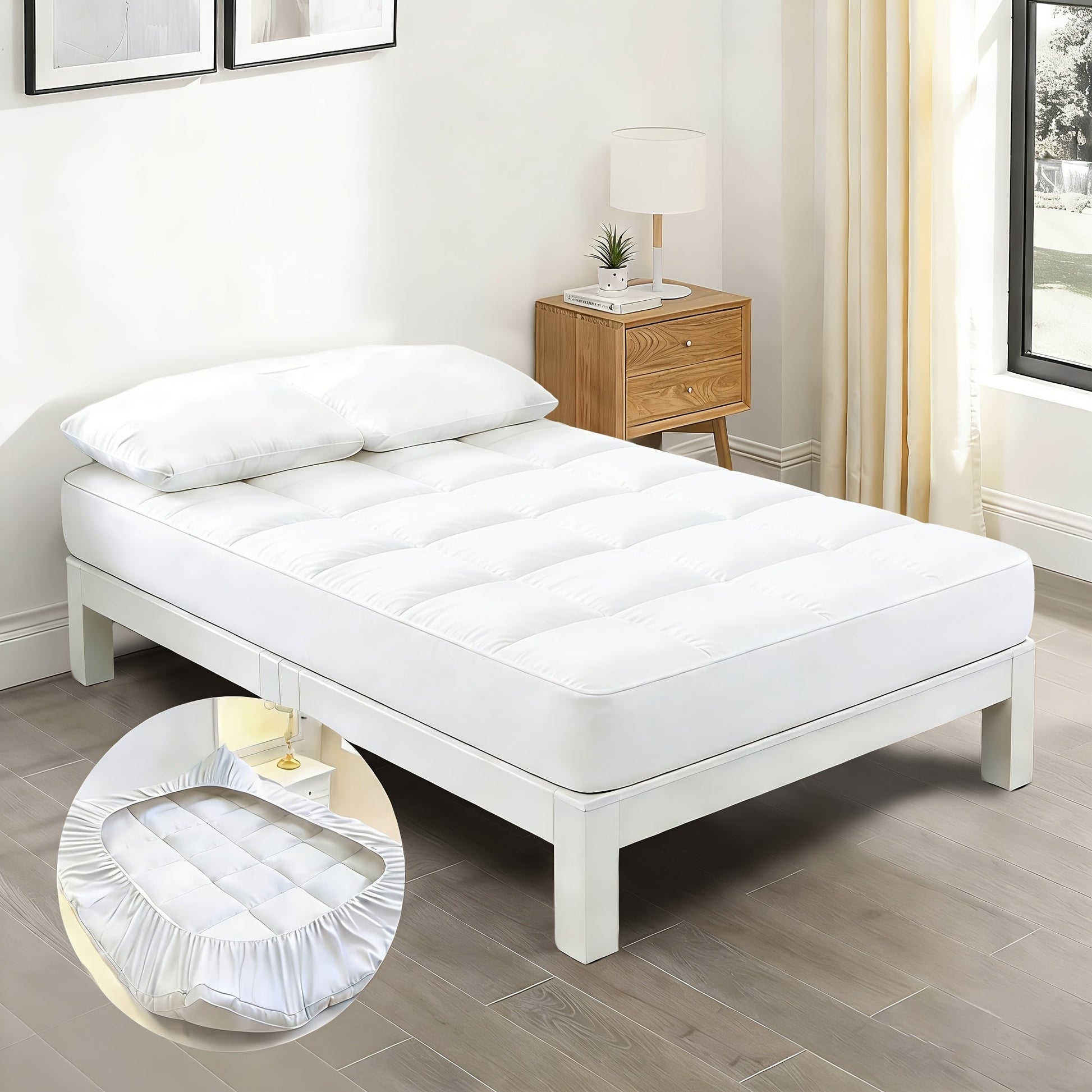 Foldable Mattress Topper, Portable Bed Topper for Bedroom Comfort and Support detail image - detail view 16