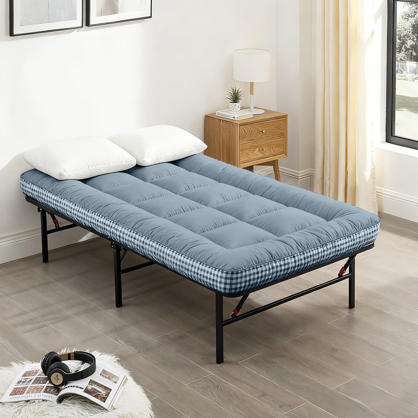 Foldable Mattress Topper, Portable Bed Topper for Bedroom Comfort and Support detail image - detail view 28