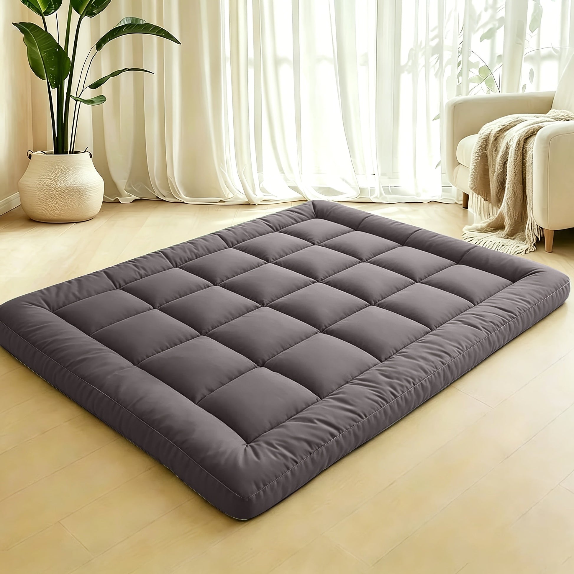 Foldable Mattress Topper, Portable Bed Topper for Bedroom Comfort and Support detail image - detail view 4