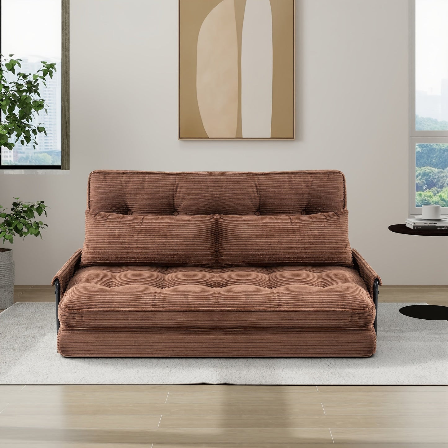 Sofa Bed shown in the Brown option