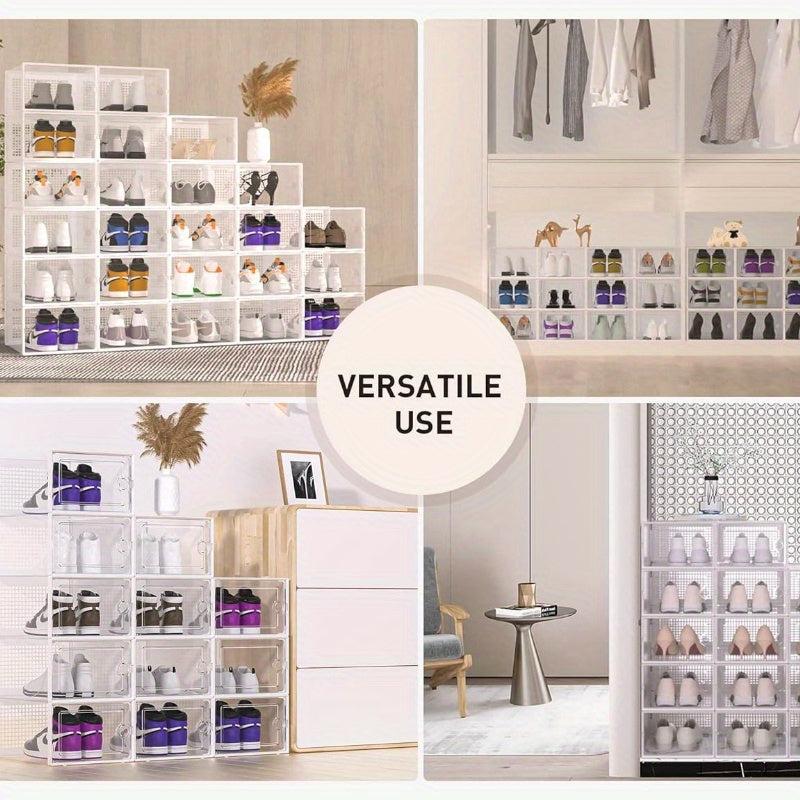 Shoe Storage Box shown in the 【white】, 24 Pack option