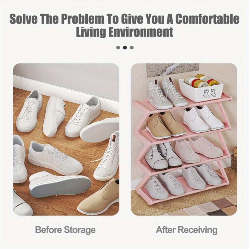 Foldable Shoe Rack with Large-Capacity Storage for Organized Everyday Storage detail image