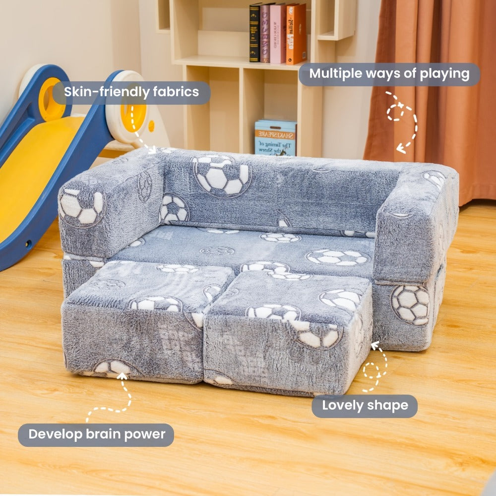 Foldable Sofa Bed with LED Lighting and Fold-Out Lounger for Bedroom detail image - detail view 3