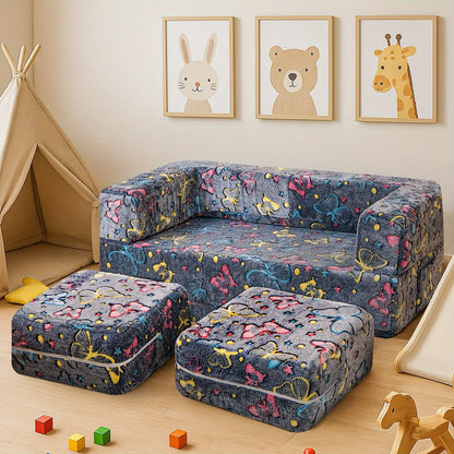Sofa Bed shown in the Gray with butterfly option