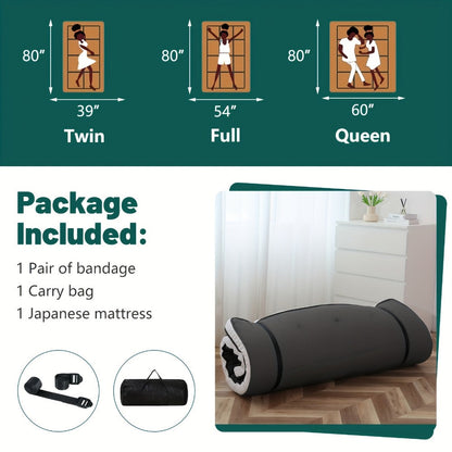 Foldable Twin Floor Mattress with Carry Bag and Multiple Color Options detail image - detail view 12