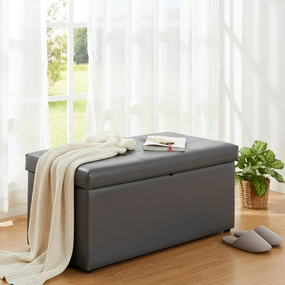 Foldable Upholstered Ottoman, Small Upholstered Footstool for Living Room detail image - detail view 19