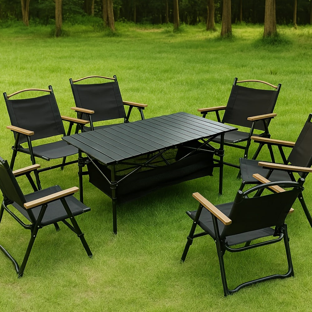 Folding Camping Table with Adjustable Height and Carry Bag for Patio detail image - detail view 6