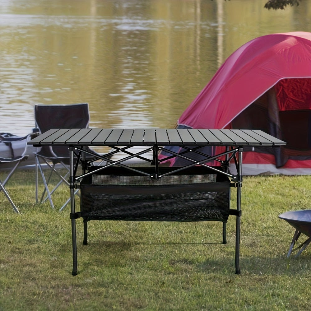 Folding Camping Table with Adjustable Height and Carry Bag for Patio detail image - detail view 8