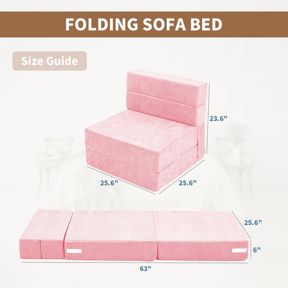 Folding Mattress shown in the Pink option