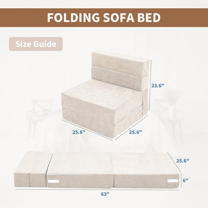 Folding Mattress shown in the White option