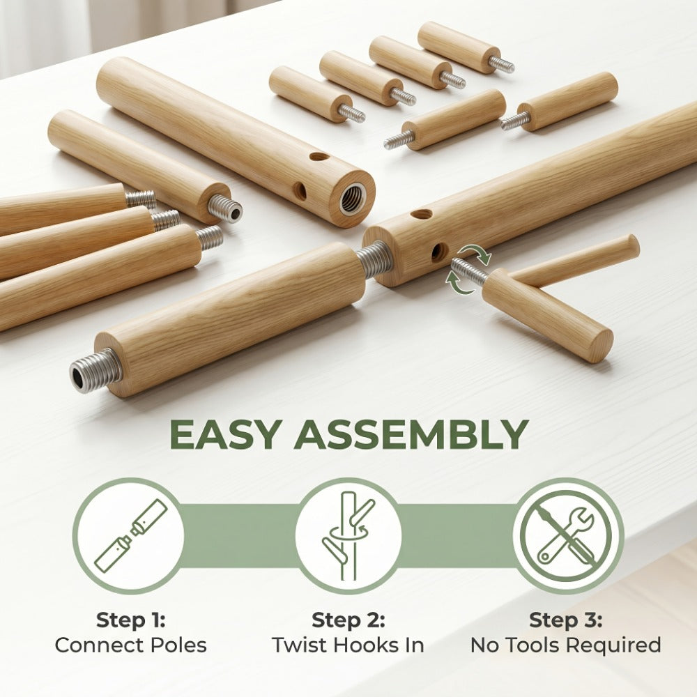 Freestanding Coat Rack with Adjustable Height, Coat and Hat Organizer detail image - detail view 4