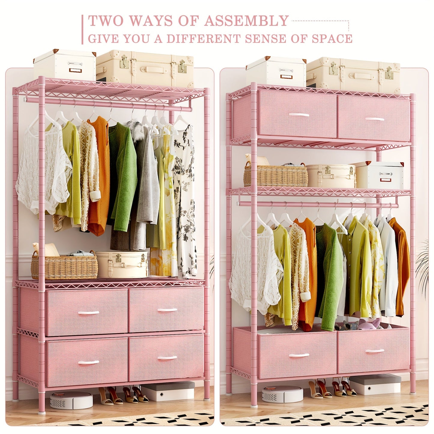Clothing Rack shown in the 15.7"D x 35.8"W x 71"H option