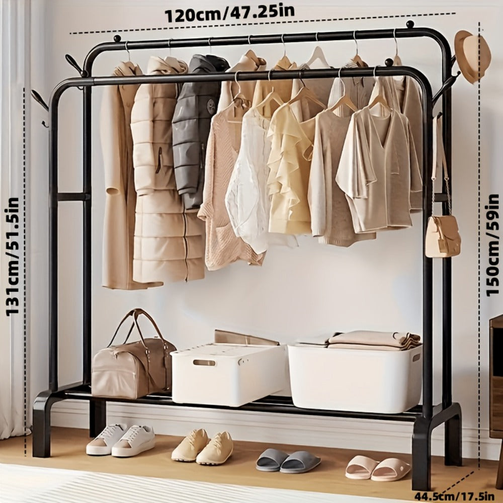 Freestanding Heavy-Duty Garment Rack with Large-Capacity Storage for Bedroom detail image - detail view 10