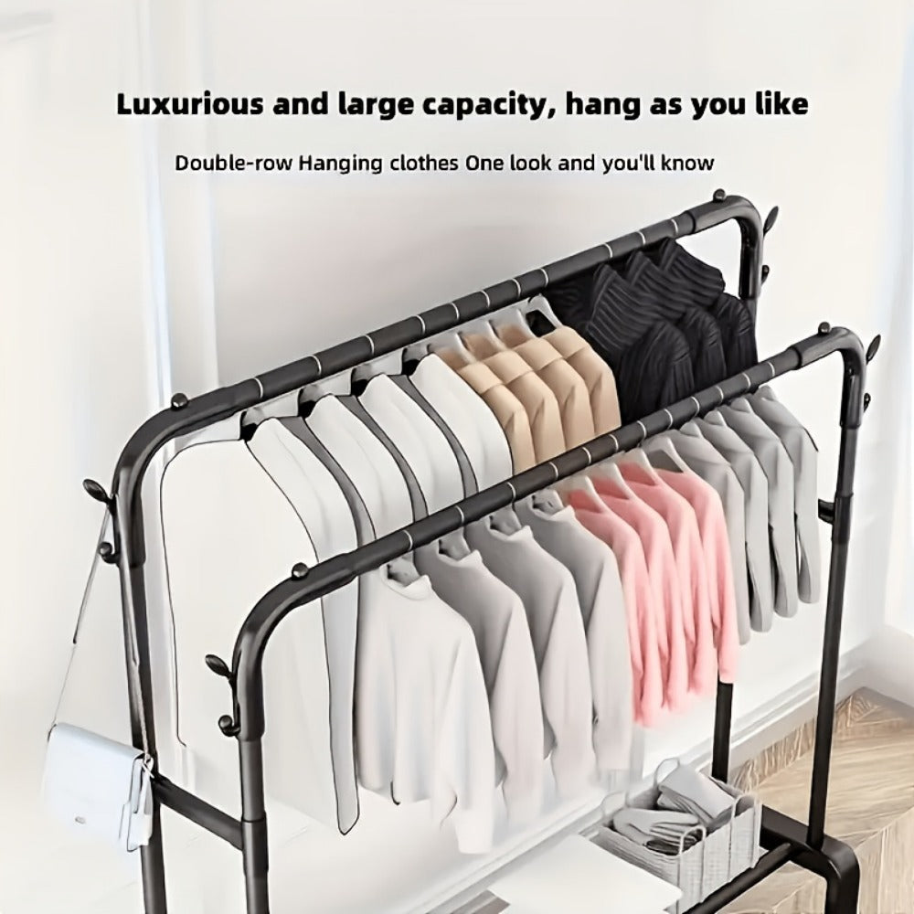 Freestanding Heavy-Duty Garment Rack with Large-Capacity Storage for Bedroom detail image - detail view 12