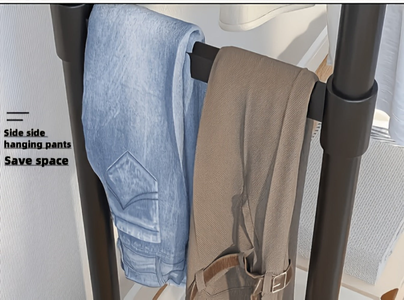 Freestanding Heavy-Duty Garment Rack with Large-Capacity Storage for Bedroom detail image - detail view 13