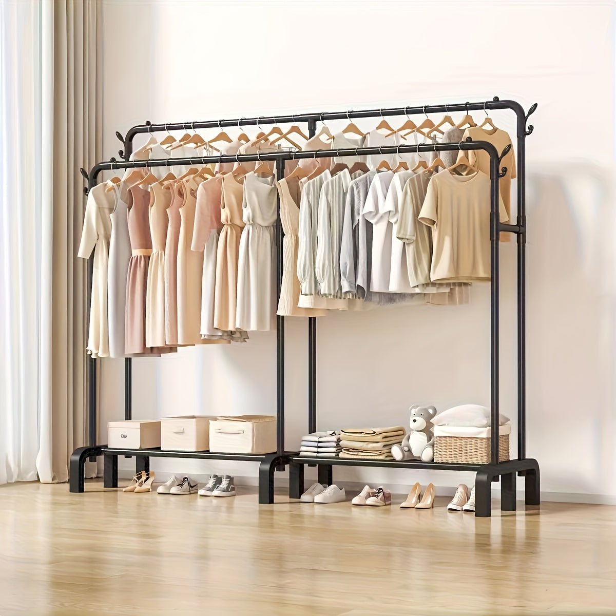 Garment Rack shown in the Double row storage option