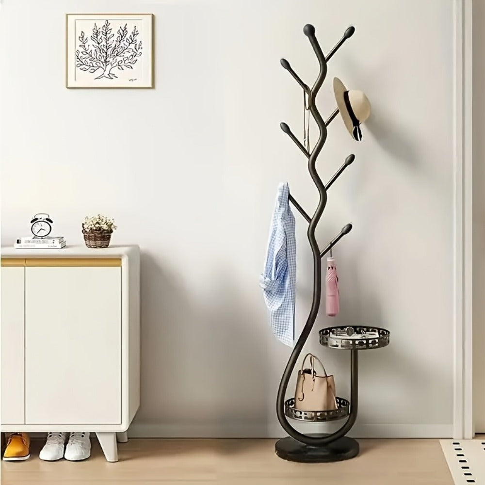 Freestanding Metal Clothes Rack with Rolling Wheels for Entryway detail image - detail view 4