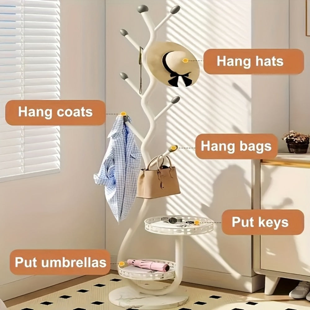 Freestanding Metal Clothes Rack with Rolling Wheels for Entryway detail image - detail view 6