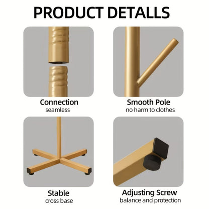 Freestanding Metal Coat Stand for Practical Everyday Home Use in Entryway detail image - detail view 5