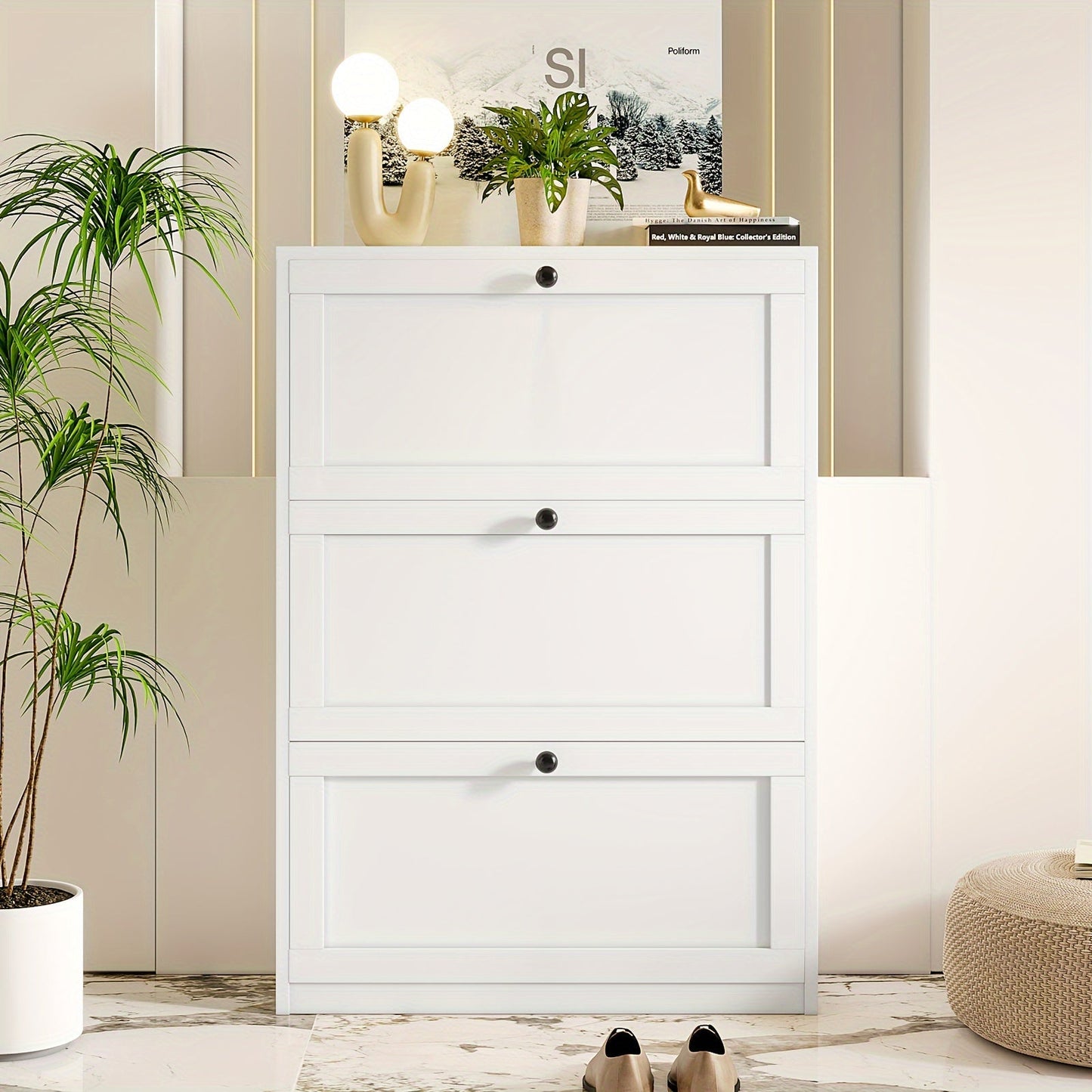 Shoe Cabinet shown in the White option