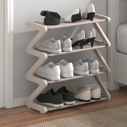 Freestanding Plastic Shoe Rack with Stackable Design for Organized Everyday Storage detail image - detail view 7