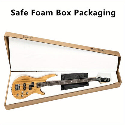 Full Size 4-String Electric Bass Guitar, 34-Inch Scale, Dual Pickups detail image - detail view 13