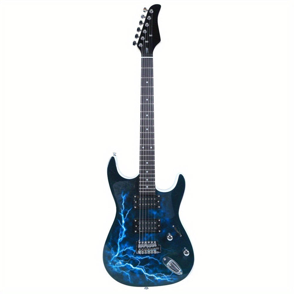 Full Size Blue Electric Guitar Kit with Amp Cable, Strap and Gig Bag detail image - detail view 7