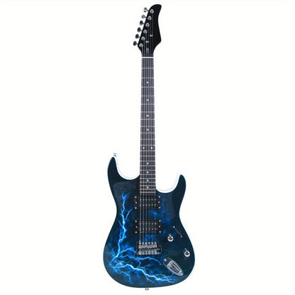 Full Size Blue Electric Guitar Kit with Amp Cable, Strap and Gig Bag detail image - detail view 7