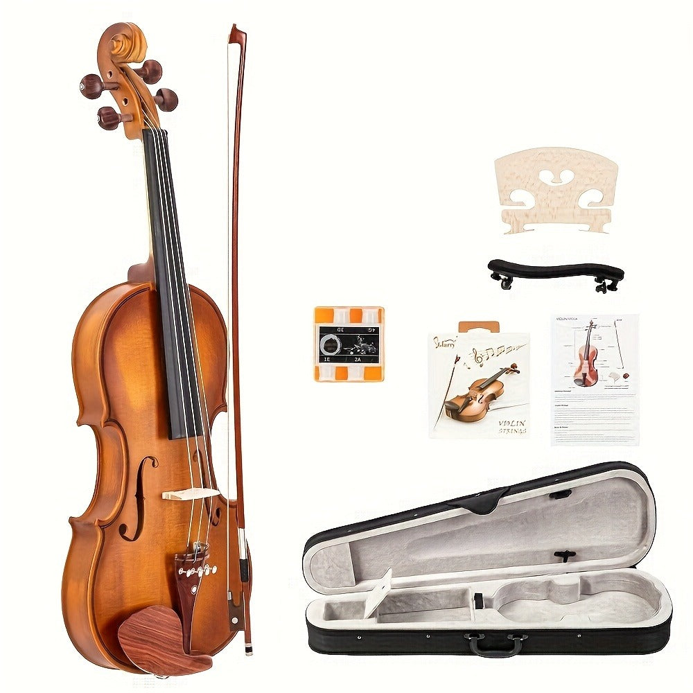 Full Size Violin, 145cm, 60cm, GV103, Matte, Natural for Lessons and Practice detail image - detail view 8