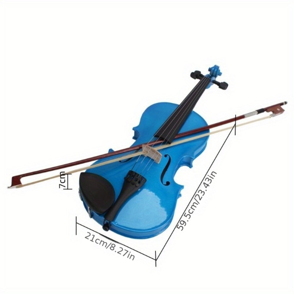 Full Size Violin, white violin, Full Size, Basswood, Beginners, Case for Lessons detail image - detail view 11