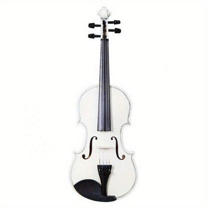 Full Size Violin, white violin, Full Size, Basswood, Beginners, Case for Lessons detail image - detail view 9