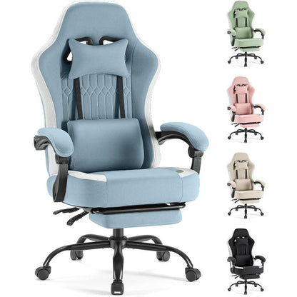 Gaming Chair shown in the Blue option