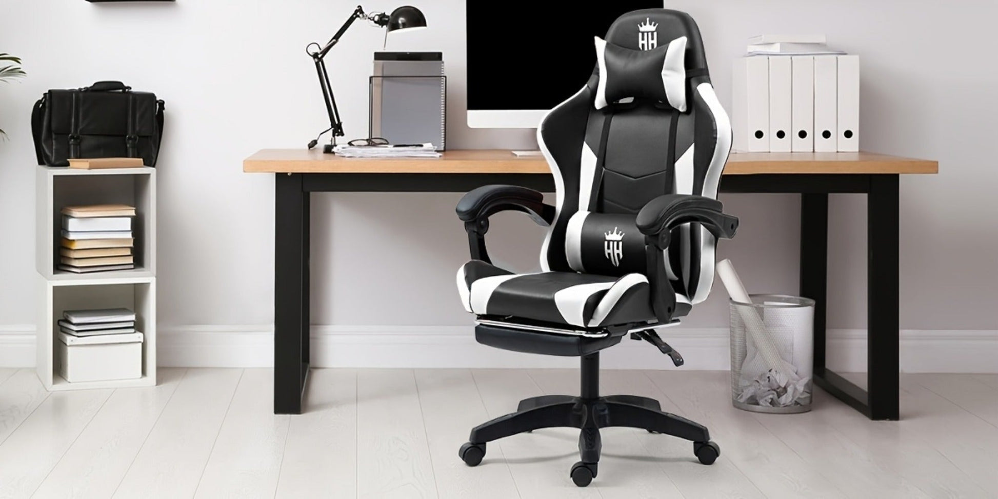 Gaming Chair with Footrest and Lumbar Support for Home Office detail image - detail view 19