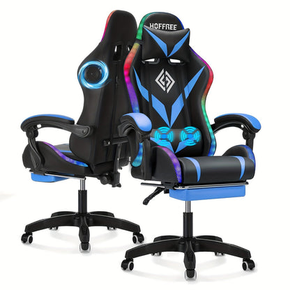 Gaming Chair shown in the Blue+Black option
