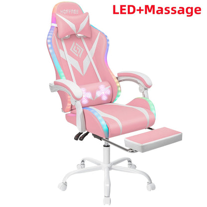 Gaming Chair shown in the Pink+White option