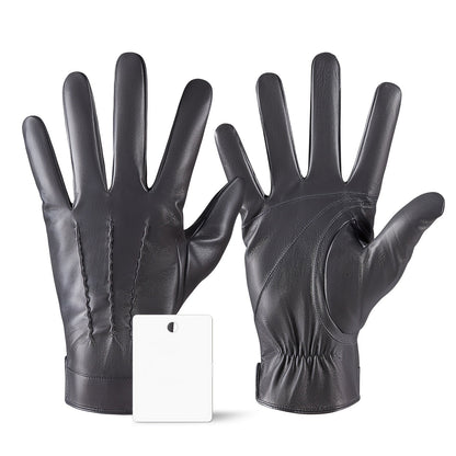 Gloves - Faux Leather Motorcycle Full Finger Warm Riding for Men Women Outdoor - product detail view 13