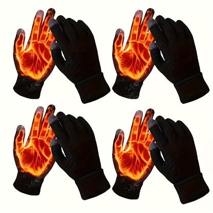 Gloves - Touchscreen Winter 4 Pack Thick Plush Lined Warm Driving Cycling for Men - product detail view 13