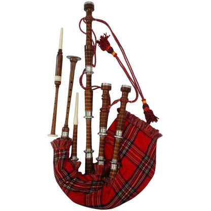 Great Highland Bagpipe shown in the Rosewood, Royal Stewart option
