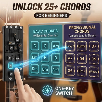 Guitar Chord Trainer, Guitar Chord Presser, Portable for Beginner Chord Fingering detail image - detail view 5