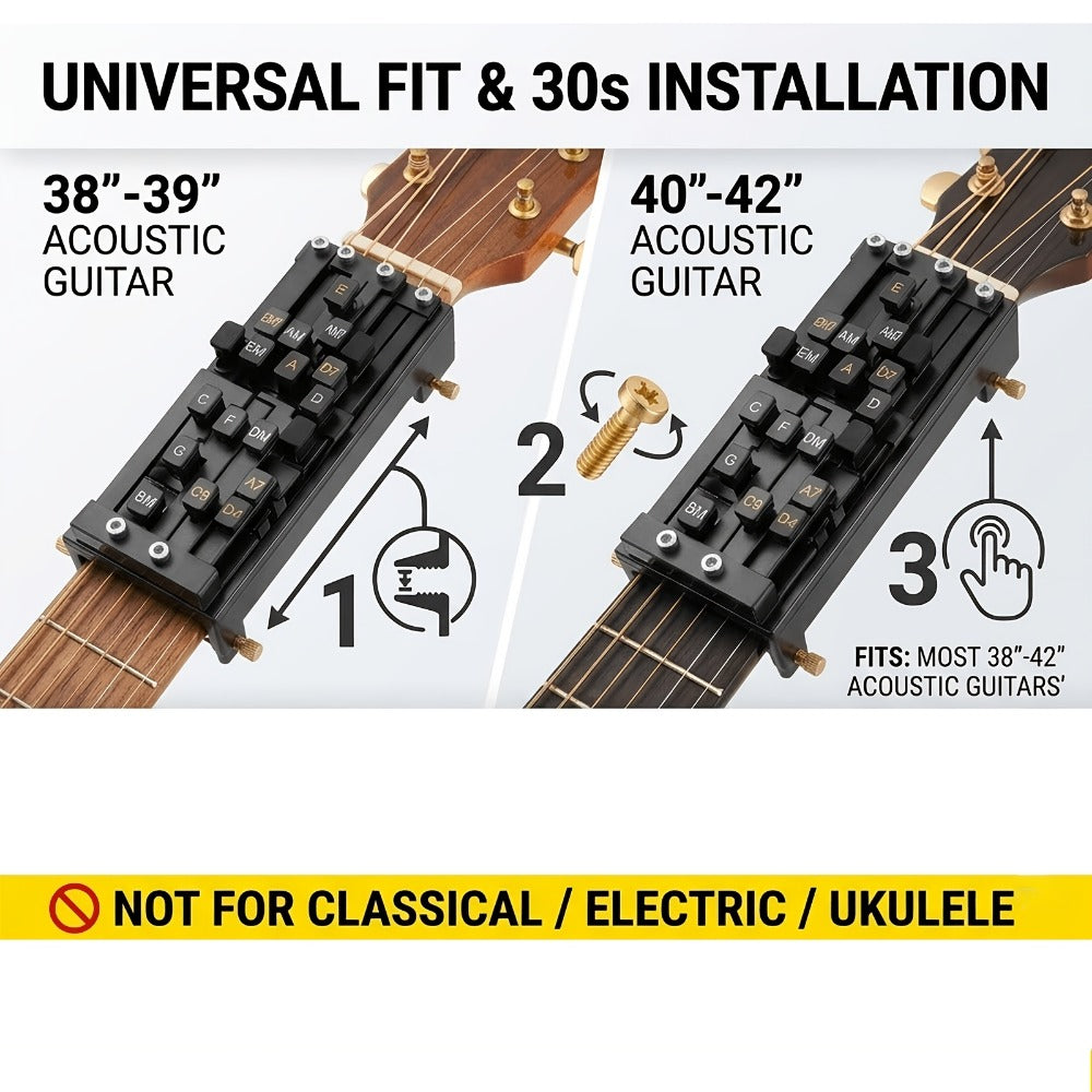 Guitar Chord Trainer, Guitar Chord Presser, Portable for Beginner Chord Fingering detail image - detail view 6