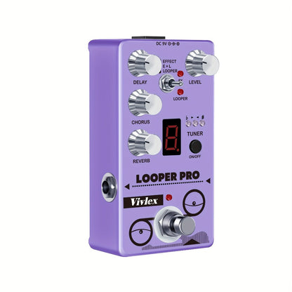 Guitar Effects Pedal, Looper Pro, True Bypass, Looper, Pro for Electric Guitar Or Bass detail image - detail view 3