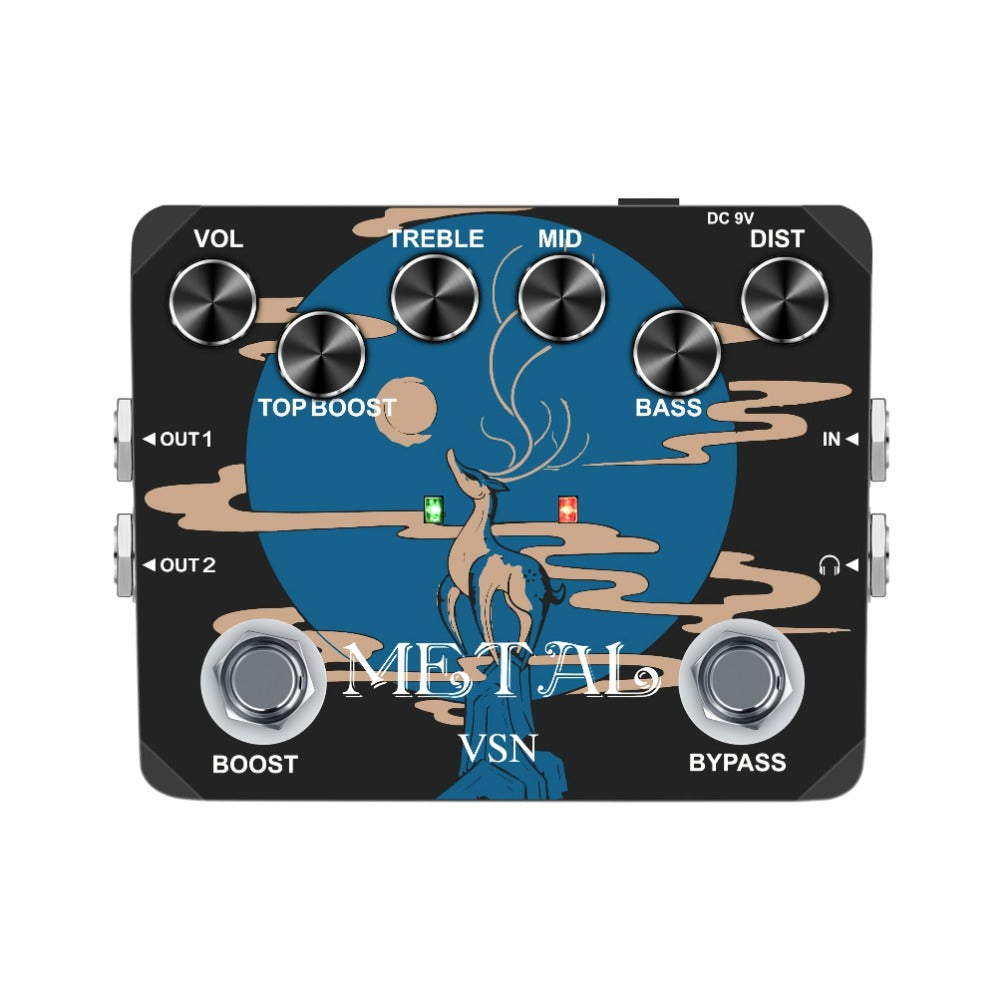 Guitar Effects Pedal, True Bypass, Heavy, Metal for Electric Guitar Or Bass Tone Shaping detail image - detail view 3
