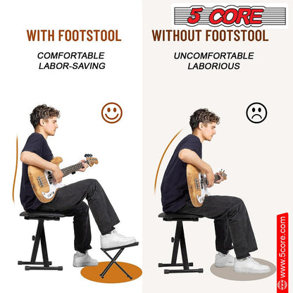 Guitar Footstool, Foldable, Adjustable for Supporting Classical Or Acoustic Guitar Posture detail image - detail view 27