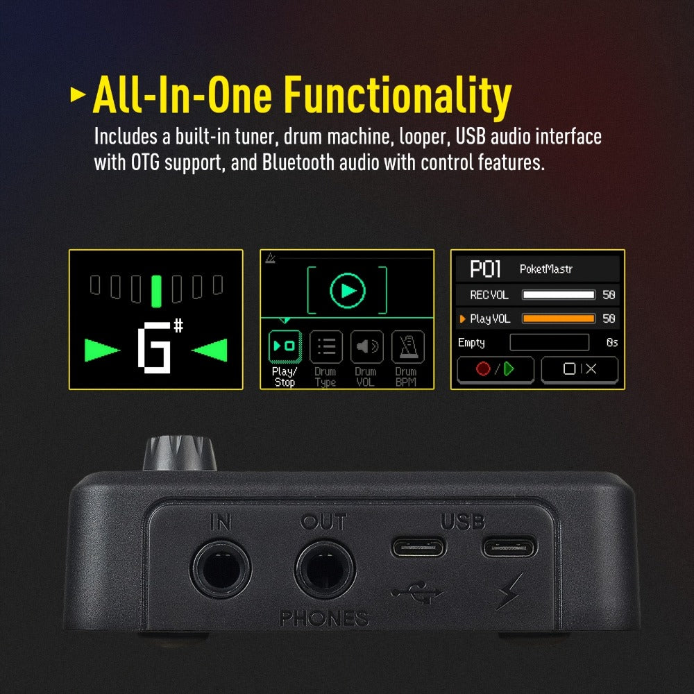 Guitar Multi-Effects Processor, USB-C, USB, SONICAKE for Guitar Or Bass Tone Shaping detail image - detail view 10