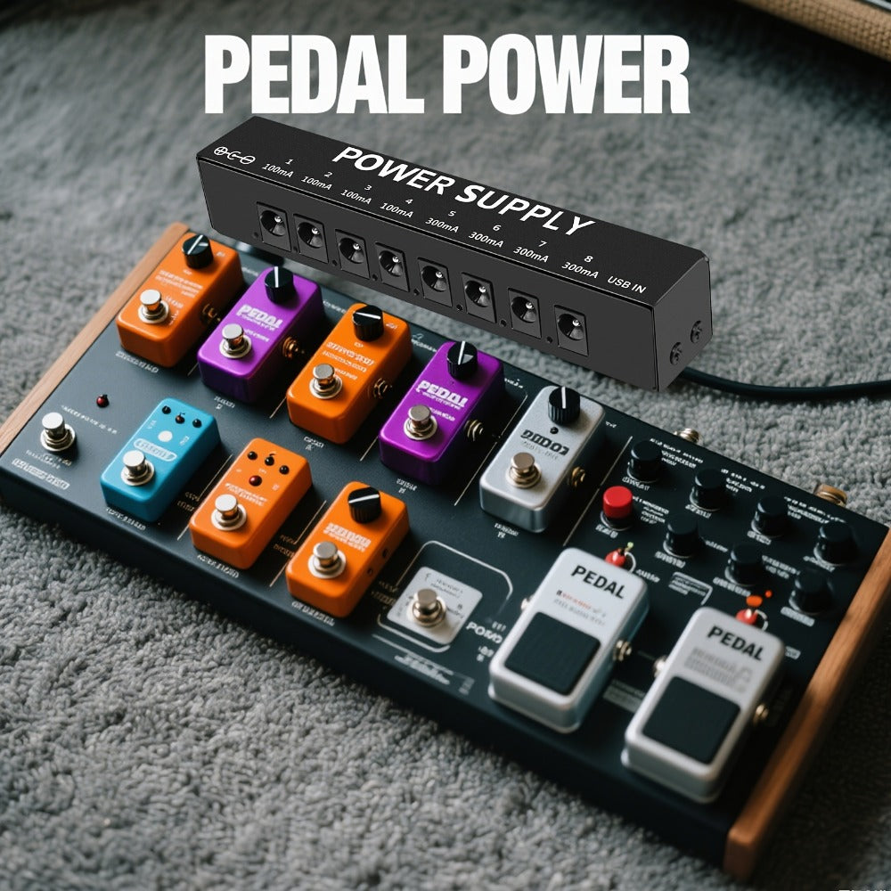 Guitar Pedal Power Supply, Portable, USB-C, USB, Effects for Powering Guitar Effects detail image - detail view 12