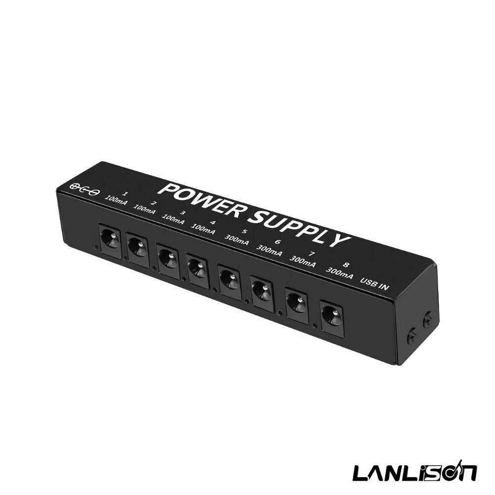 Guitar Pedal Power Supply, Portable, USB-C, USB, Effects for Powering Guitar Effects detail image - detail view 4